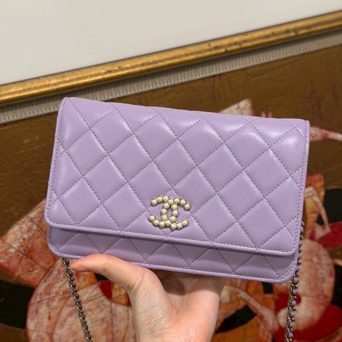全新全配💜🫧＃香奈兒＃woc＃薰衣草紫＃珍珠logo