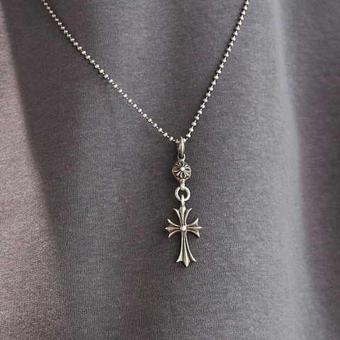 Chrome hearts 克羅心 單球十字架925銀吊墜項鍊，權志龍同款