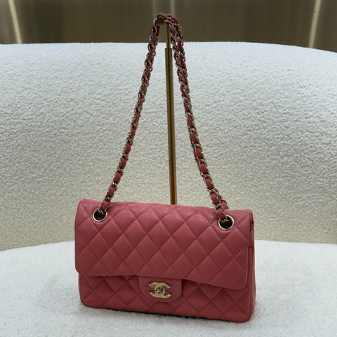 Chanel cf23 粉金荔枝皮口蓋包