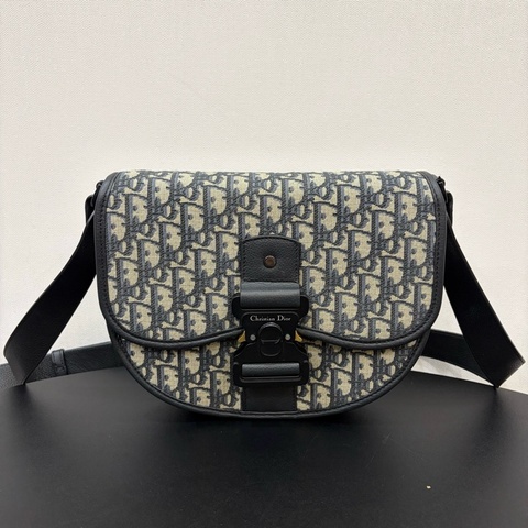 Dior/迪奧 老花滿印馬鞍郵差信使包 單肩包斜挎包 無附件