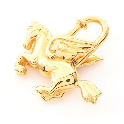 愛馬仕 Cadena Pegasus 吊墜，鍍金五金，二手女款