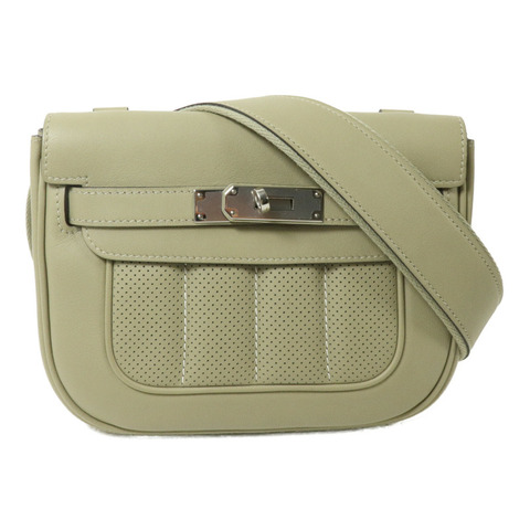 HERMES Swift皮革Berline Mini肩背袋Sauge