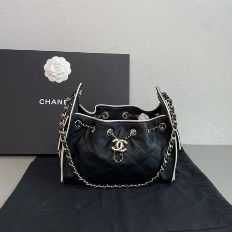 💎Chanel香奈兒｜26S 25bagmini熊貓配色｜99新芯片款