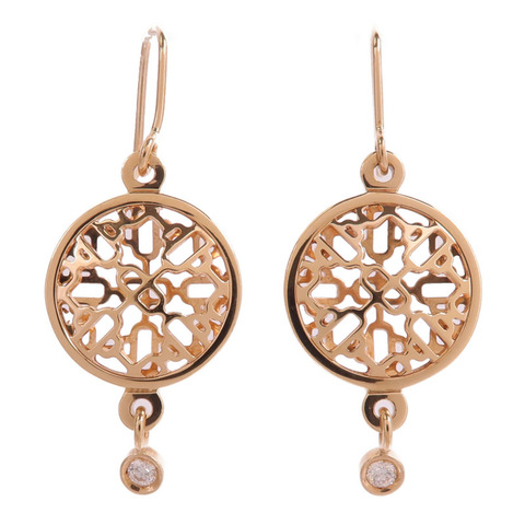 HERMES 18K玫瑰金Chaine D'Ancre Earrings耳環