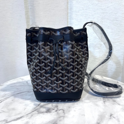 Goyard 黑pvc銀釦Petit Flot Bucket PM 水桶包