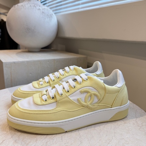 全新✨Chanel✨Air force AF1 空軍一號 休閒鞋板鞋 黃色 #40 / WG45352