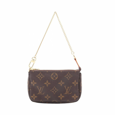 路易威登迷你 Pochette Accessoires 手提包，塗層帆布和皮革，Monogram 圖案，女士，棕色，M58009