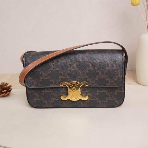 【VUINCA Vintage 價格僅供參考】 CELINE 腋下包 老花 牛皮
