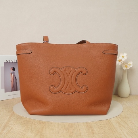 【VUINCA Vintage 價格僅供參考】 CELINE Cabas Anais Tote 焦糖色 牛皮