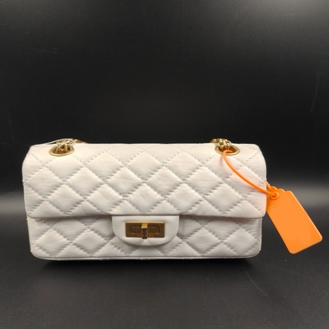 Chanel香奈兒2.55 mini白色單肩斜挎包22年芯片極品成色 超美的白雪公主