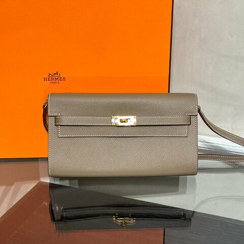 HERMES Kelly To Go - Etoupe 18 大象灰金 U