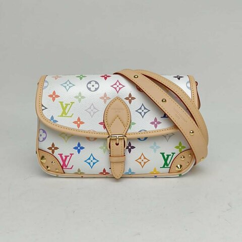 LOUIS VUITTON Diane法棍包村上隆聯名白三彩PVC晶片肩背包