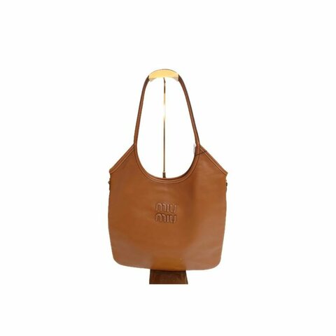 MIUMIU IVYTote托特包焦糖色牛皮金扣肩背包