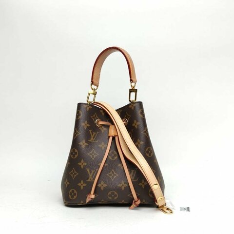 LOUIS VUITTON NÉONOÉ水桶包BB老花PVC金扣晶片肩背包
