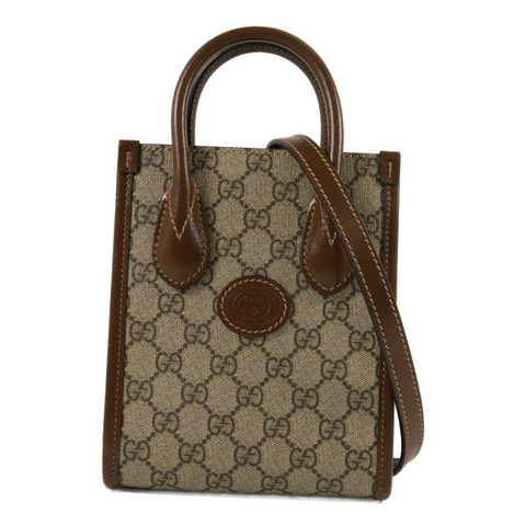 GUCCI 塗層帆布Interlocking G Mini Tote Bag手挽肩背兩用袋