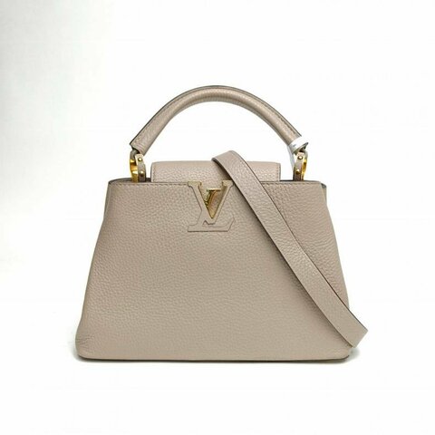 LOUIS VUITTON CapucinesBB27灰色牛皮金扣肩背包