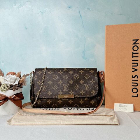 LV 全新Favorite老花斜背包】