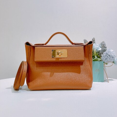 TW4884 Hermes 愛馬仕 金棕色 金金 24/24-21 Evercolor/Veau Swift Gold x GHW #Stamp K