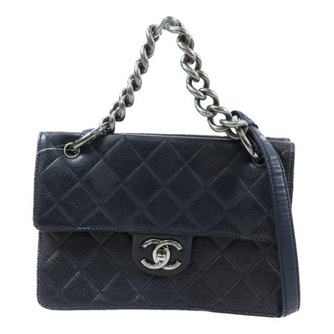 CHANEL 牛皮皮革Magnetic Bag鏈帶手挽肩背兩用袋