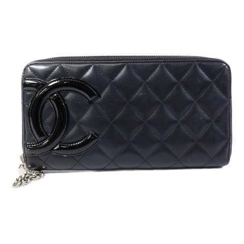 CHANEL 牛皮皮革Cambon Zipper Long Wallet長錢包