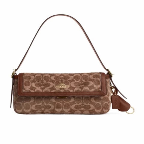 Coach 女士 Etta 小號翻蓋單肩包均碼碼24.7cm*6cm*13.3cm