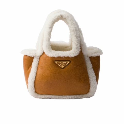 Prada 女士 羊毛迷你手提包均碼碼MINI、18cm*10cm*15.5cm