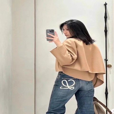 Loewe✨羊絨羊毛寬袖斗篷外套 #36