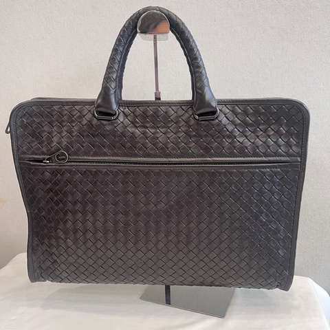 BV葆蝶家/Bottega Veneta  棕色無肩帶 羊皮 缺肩帶