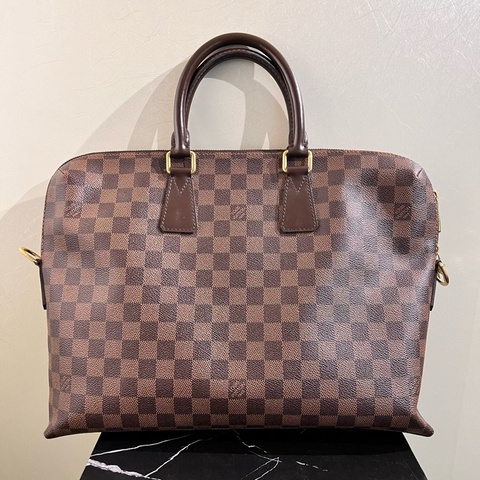 Louis Vuitton 路易威登 Prote Documents Jour棕色棋盤格公文包男士手提包