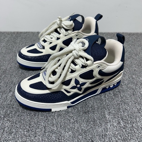 路易威登/Louis Vuitton Lv Skate 休閒板鞋 白藍色/97新/42碼 8碼