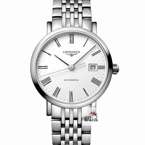 【大眾名錶】LONGINES浪琴 L43104116 優雅系列 2020/02未使用品 白色羅馬面盤 底蓋裸空 錶徑29mm 自動上鍊 大眾名錶G319