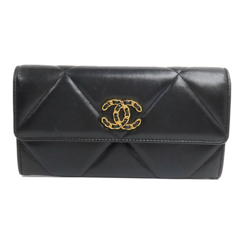 CHANEL 羊皮皮革19 Long Wallet長錢包