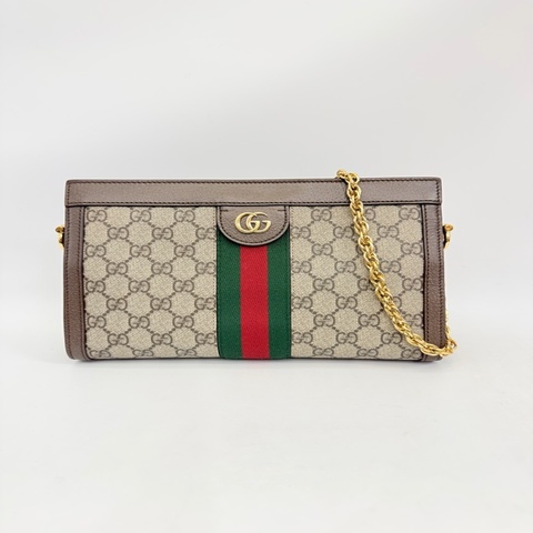 Gucci PVC咖牛皮Ohpidia 磁吸斜背/孫芸芸包
