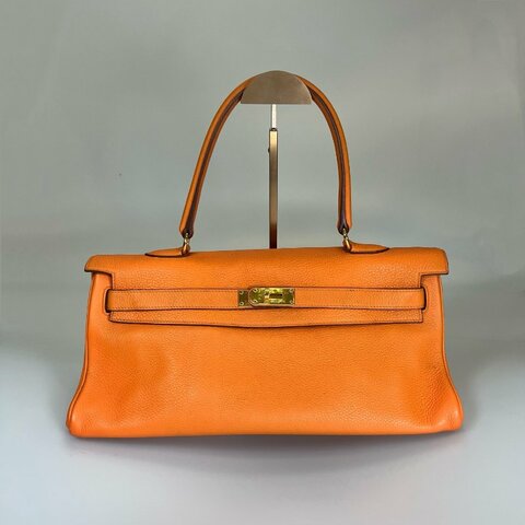 HERMES □N刻 橘SHOULDER KELLY 40CM 手提包