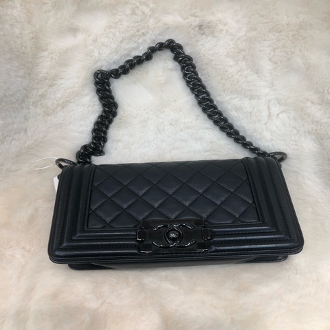 Chanel Boy 20 So Block 羊皮 XC586