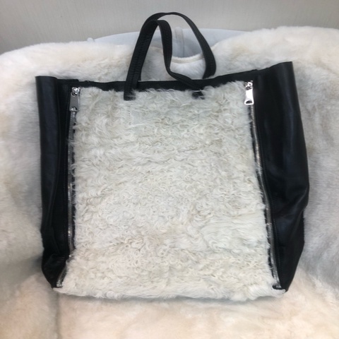 CELINE 毛毛拼皮 Tote Bag XC581