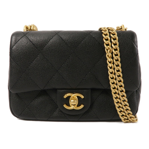 CHANEL 牛皮皮革Heart Crush Mini Flap Bag鏈帶肩背袋