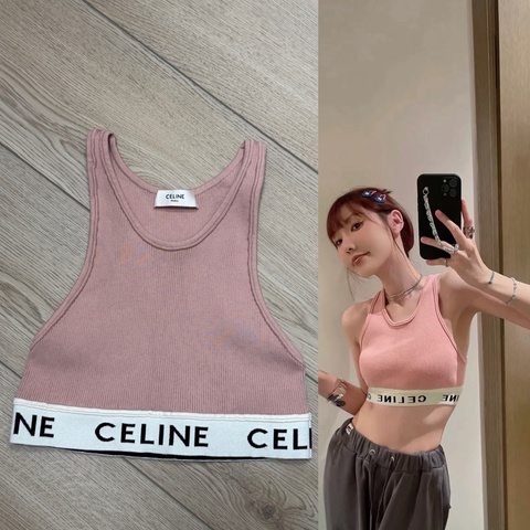 Celine 乾燥玫瑰粉 背心 經典款