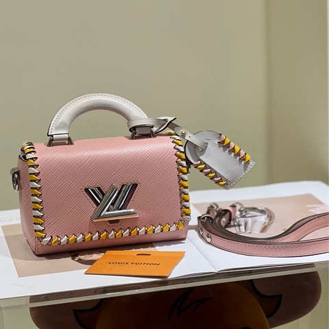 路易威登/Louis Vuitton Twist 粉色 水波紋 扭扭包 手提單肩包