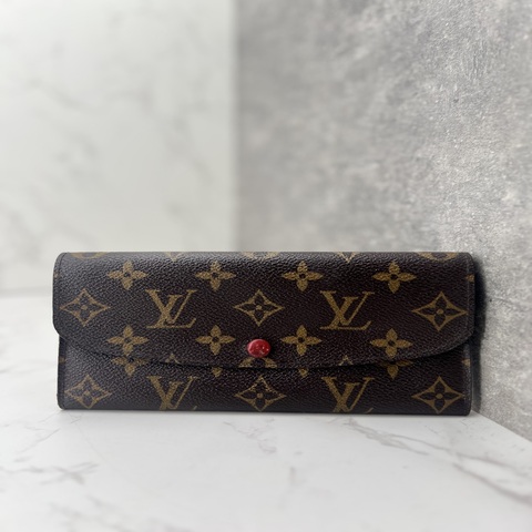 香緹國際精品 LV 翻蓋長夾 紅鈕扣 1065