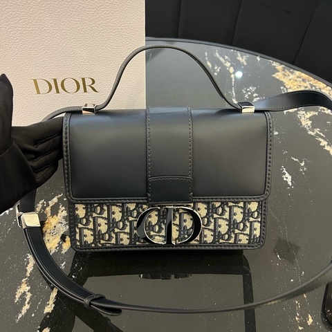 迪奧/Dior  蒙田30銀扣單肩包斜挎包 銀扣