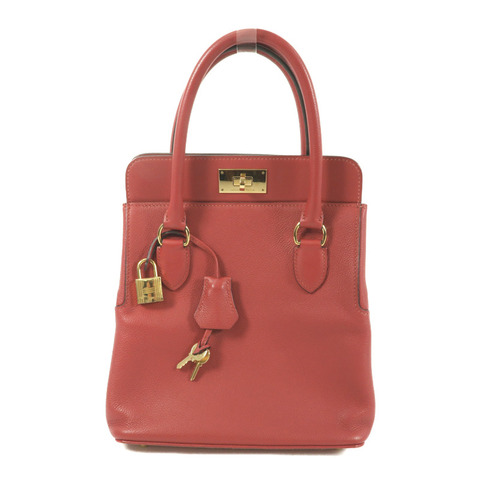 HERMES Evercolor皮革Toobox 20手挽袋Rouge Grenat