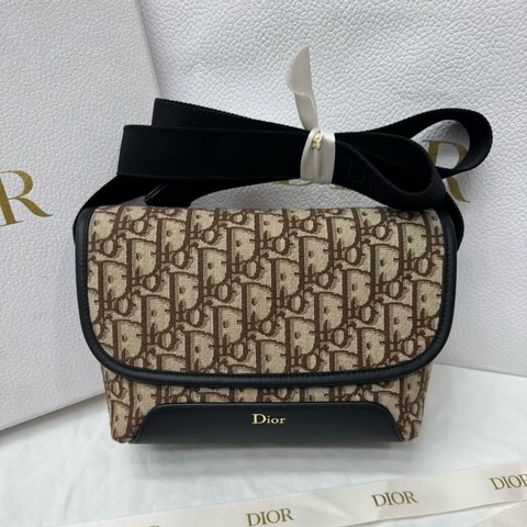 Dior 迪奧 26新款 迷你 棕色老花 Jett 郵差包單肩包斜挎包