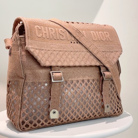 Dior 迪奧 鏤空郵差包信使包 肩帶可任意調節