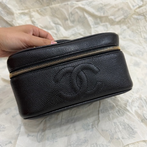 Chanel vintage 荔枝皮 魚子醬 化妝包 香奈兒 中古 有標