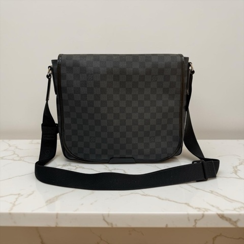 莉亞精品♡ LV N58029 斜背棋盤格公事包 二手美包