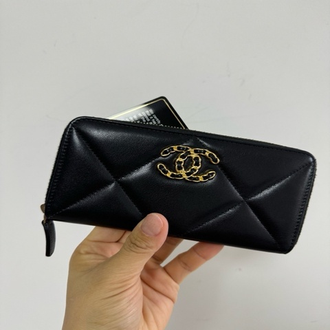 Chanel 香奈兒 19bag 拉鍊錢包 配件身份卡 30開