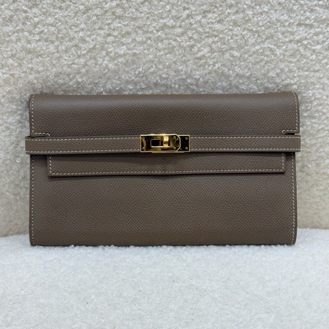 Hermès Kelly wallet 灰色長夾