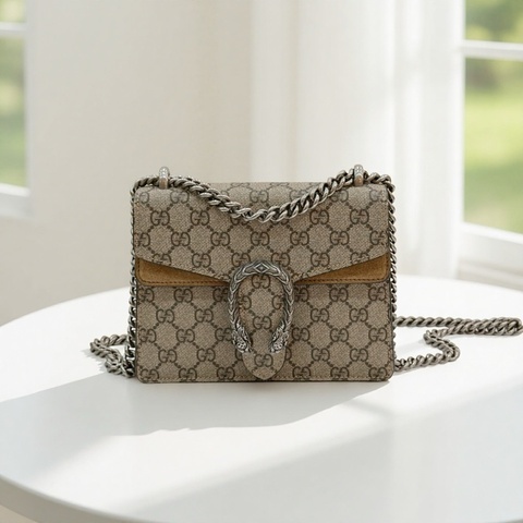 莉亞精品♡ Gucci 421970 酒神鏈條包 二手美包