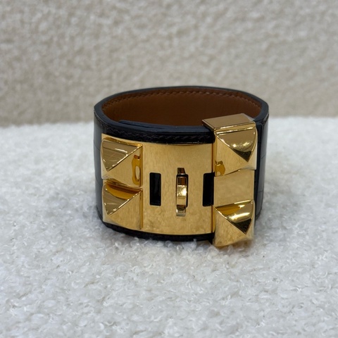 Hermès CDC 黑色鱷魚手環